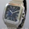 DSC06240 Cartier SANTOS DE CARTIER Large, Blue-dial WSSA0030 Box & Card 2022