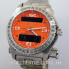 DSC06631 BREITLING EMERGENCY SuperQuartz Titanium E7632110 Orange dial, Full set!