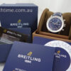 DSC06851 BREITLING NAVITIMER CHRONOGRAPH GMT 46 Blue Dial A24322