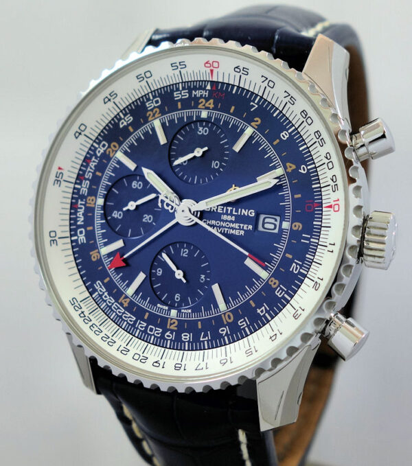 BREITLING NAVITIMER CHRONOGRAPH GMT 46 Blue Dial A24322