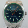 Rolex Milgauss Blue Dial, Green Crystal  116400GV  2021