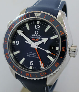Omega Seamaster Planet Ocean 600M Co-Axial GMT 232.32.44.22.03.001 Blue dial “UNUSED”