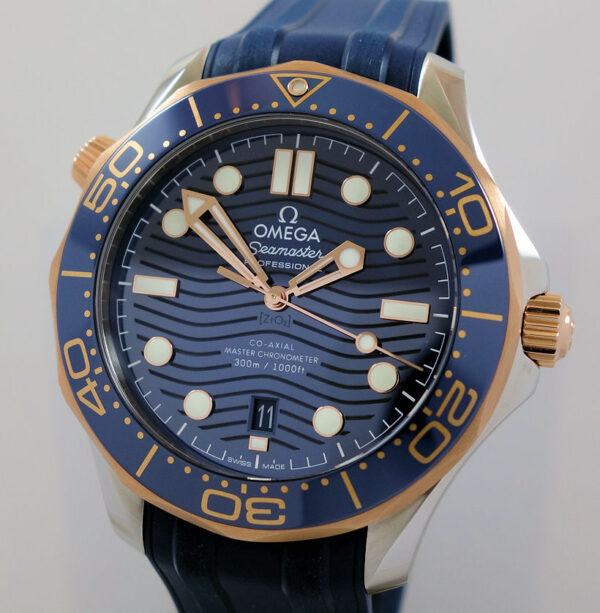 Omega Seamaster Diver 300M 42mm 210.22.42.20.03.002 18k & Steel, Blue dial "UNUSED"