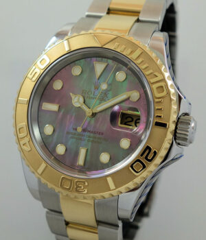 Rolex Yachtmaster 40 Black Mother-of-Pearl dial  18k Gold   Steel 16623