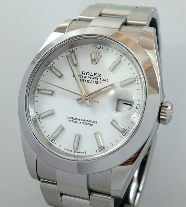 Rolex Datejust 41 White Dial 126300 Nov 2019 Box and Card