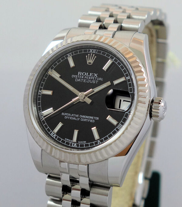 Rolex Datejust 31mm Steel, Black Dial 178274 Box & Card Feb 2015