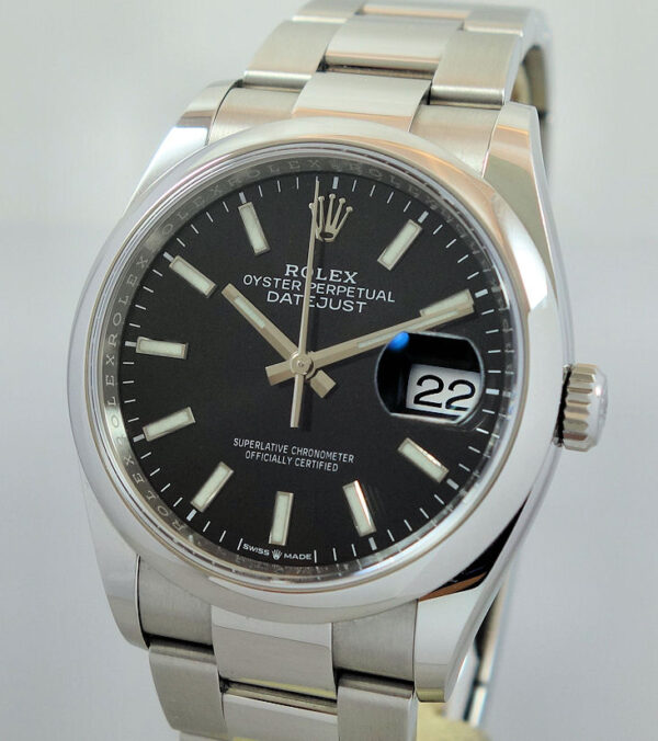 Rolex Datejust 36 Black Dial 126200 Box & Card June 2020