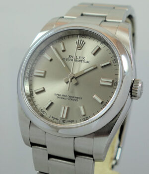 Rolex Oyster Perpetual Rhodium Dial 36mm 116000 Sep 2018 Box & Card