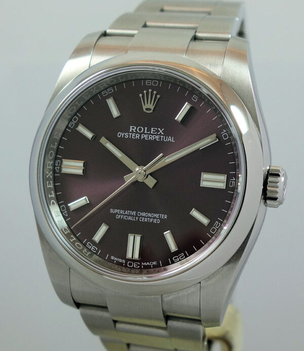 Rolex Oyster Perpetual Red Grape Dial 36mm 116000 Sep 2019 Box & Card