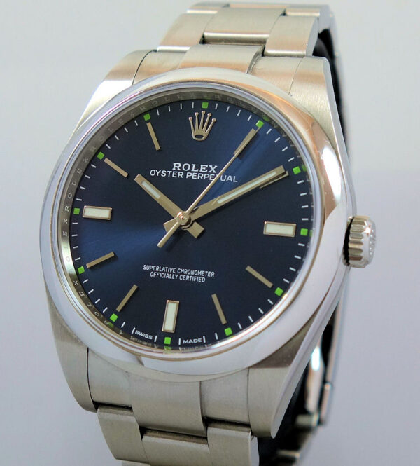 Rolex Oyster Perpetual 39mm 114300  Blue dial 2018