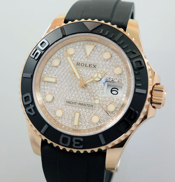Rolex Yacht-Master 18ct Everose Gold, FACTORY Pave Diamond Dial, 2021 40mm 126655