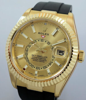 Rolex Sky-Dweller Yellow Gold Oysterflex 326238 Box & Card. Aug 2021
