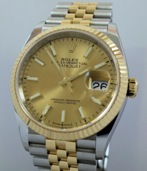 Rolex Datejust 36mm Steel   18k Yellow-Gold 126233