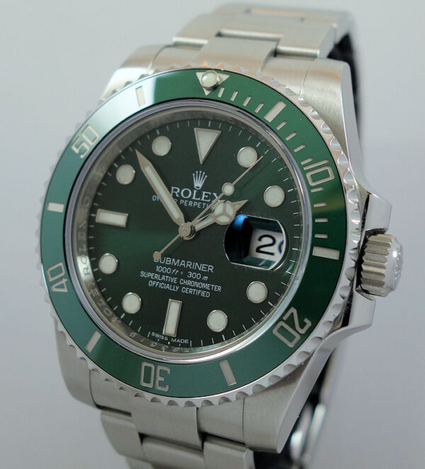 Rolex Submariner 116610LV  GREEN HULK Box &  (2022 Rolex Service Card)