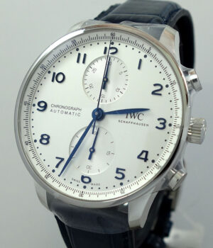 IWC Portugieser Chronograph  IW371605 41mm Blue Numerals  *UNUSED* Box & Card