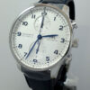 DSC09523 IWC Portugieser Chronograph IW371605 41mm Blue Numerals *UNUSED* Box & Card