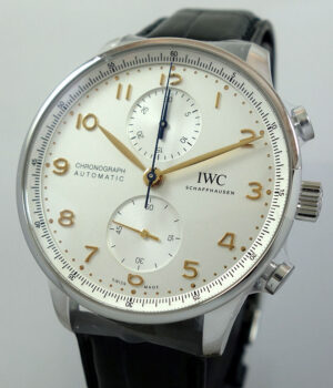 IWC Portugieser Chronograph IW371604 41mm Gold Numerals  *UNUSED* Box & Card