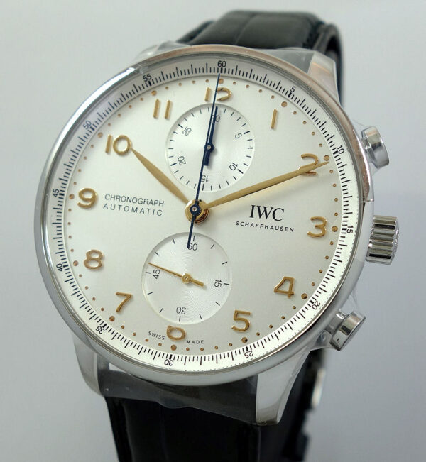 IWC Portugieser Chronograph IW371604 41mm Gold Numerals  *UNUSED* Box & Card
