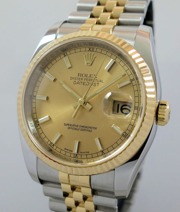 Rolex Datejust 36 18k Yellow-Gold & Steel 116233 March 2009