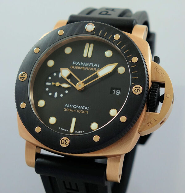 Panerai Submersible Goldtech OroCarbo 44mm Automatic Pam1070 Box & Card