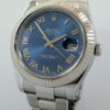 Rolex Datejust II  Blue Roman dial, White-Gold bezel  116334 Box & Card