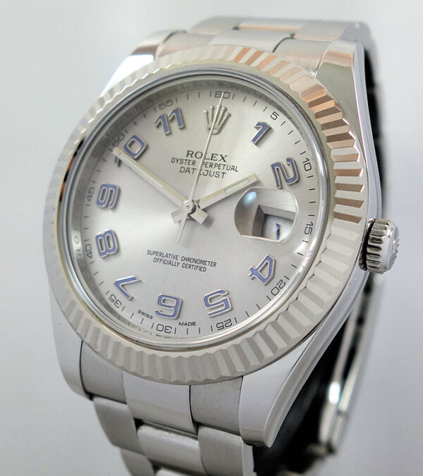 Rolex Datejust II 41mm White-Gold bezel 116334 Box & Card 2012