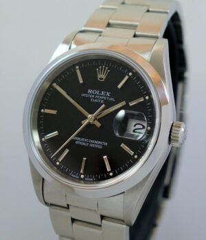 Rolex Oyster Date  15200  Black-dial, Box & Papers 1998