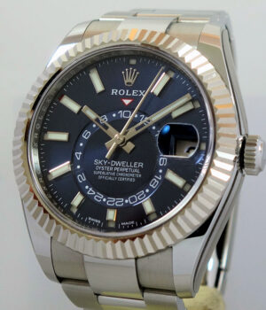 Rolex Sky-Dweller 326934  Steel Blue-dial  2020 Box   Card  AS NEW 