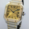 Cartier Santos Steel & Yellow Gold FACTORY Diamonds W3SA0007