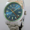 Rolex Milgauss Blue Dial, Green Crystal 116400GV Dec 2018 Box & Card