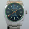 Rolex Milgauss Blue Dial, Green Crystal 116400GV Dec 2018 Box & Card