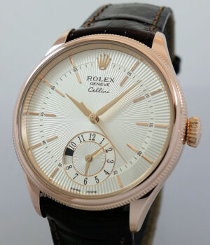 ROLEX 18K Everose CELLINI Dual Time 50525 Box & Card 2018