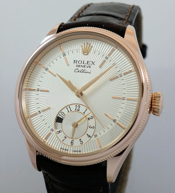 ROLEX 18K Everose CELLINI Dual Time 50525 Box & Card 2018