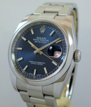 Rolex Datejust 36 Blue dial, Roulette date 116200 Box & Card