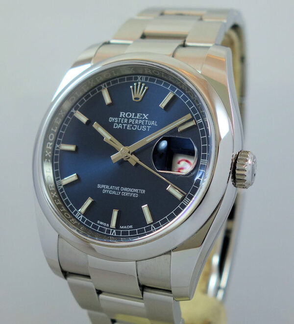 Rolex Datejust 36 Blue dial, Roulette date 116200 Box & Card