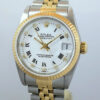 Rolex Datejust 30mm 18k & Steel White, Diamond-dial 68273