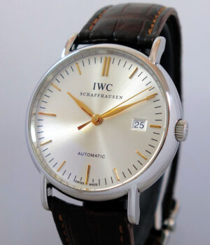 IWC Portofino Automatic 3563 Silver dial  39mm Steel on leather
