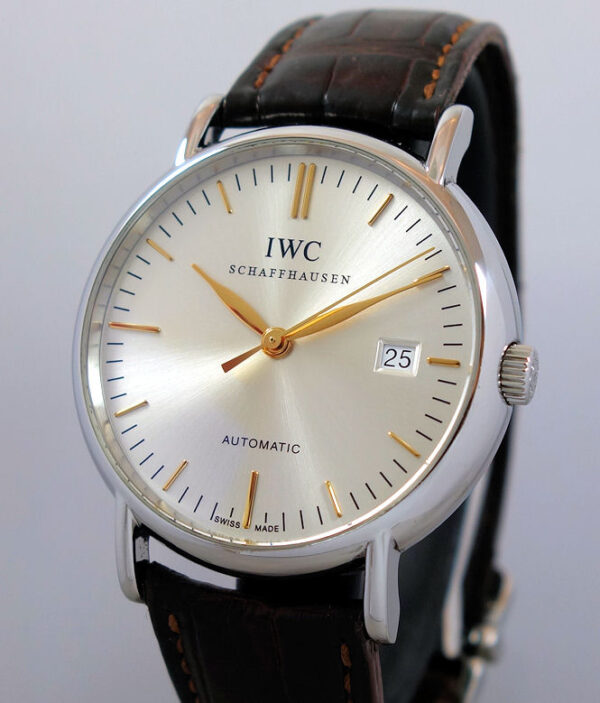 IWC Portofino Automatic 3563 Silver dial, 39mm Steel on leather