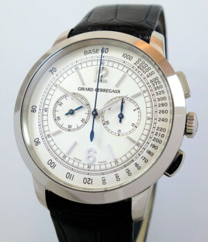 Girard-Perregaux 1966 Chronograph 18k White Gold  Silver Dial ref 49539