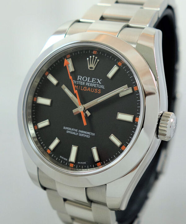 Rolex Milgauss 116400 Black-dial, Clear Sapphire Box & Card