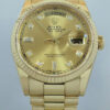 Rolex Day-Date 36 Yellow-Gold 128238 DIAMOND Dial Box & Card *As New*
