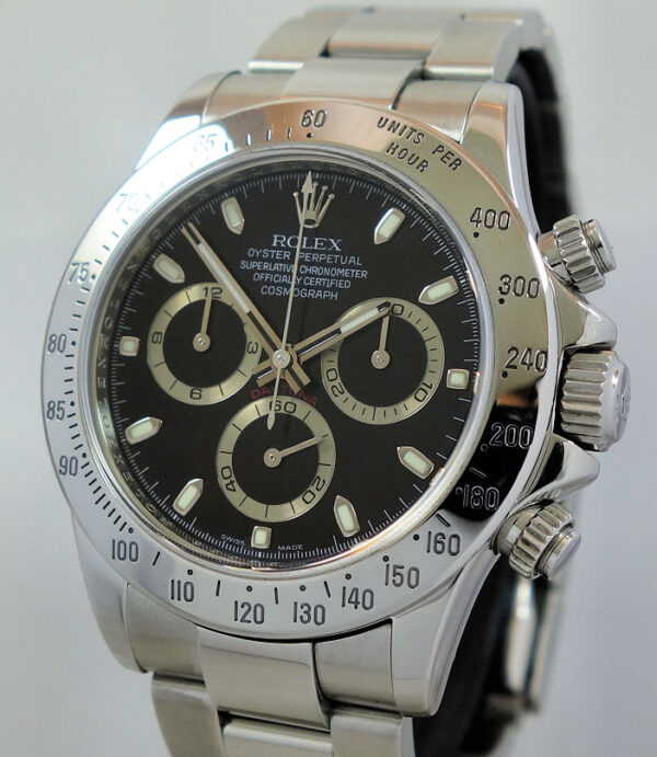 Rolex Daytona Steel Black Dial 116520 Box & Card