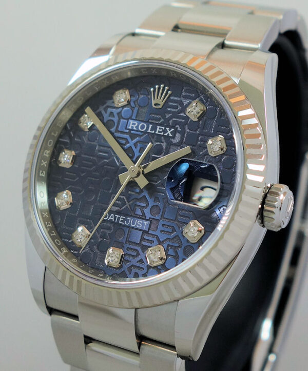 Rolex Datejust 36 Blue Jubilee Diamond Dial 126234 Box & Card 2021