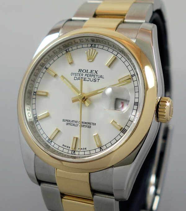 Rolex Datejust  36mm 18k Gold & Steel  116203 Box & Card