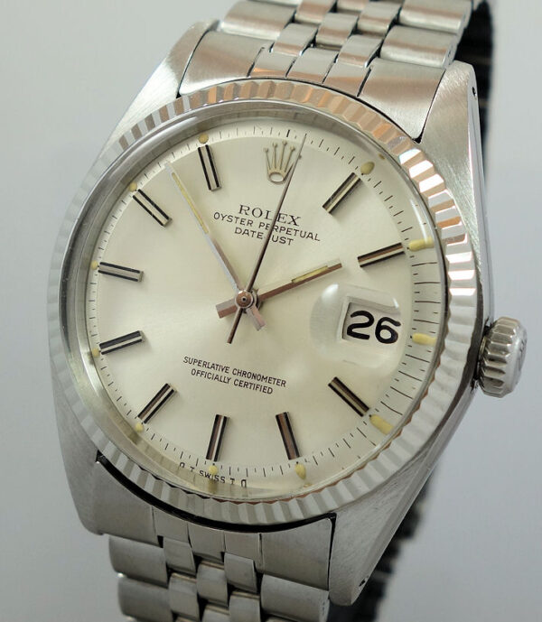 Rolex Datejust 36mm  1601 White-Gold bezel, Jubilee bracelet c 1972