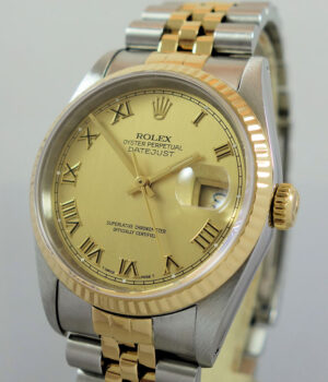 Rolex Datejust 18k   Steel  16233  Gold Roman dial