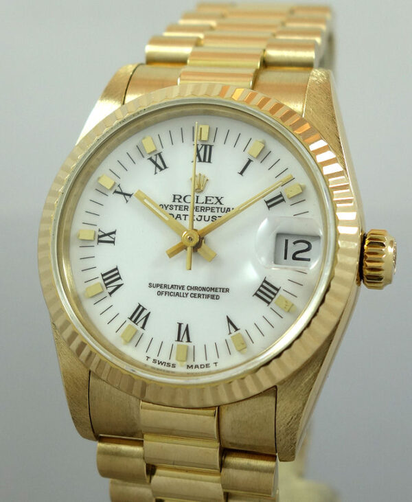 Rolex Datejust Midsize 31mm 18k Yellow-Gold 68278 Box & Papers