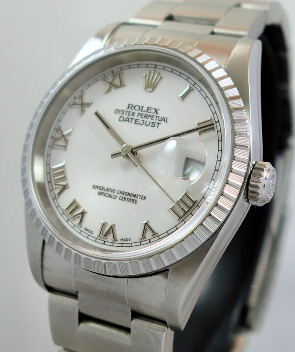 Rolex Datejust 36mm Steel, White Roman dial  16220