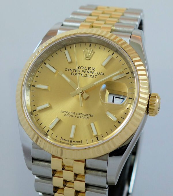 Rolex Datejust 36 Steel & 18k Yellow-Gold Champagne dial 126233