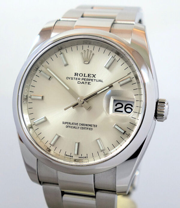 Rolex Oyster Date 34mm 115200 Silver-dial Box & Card 2020